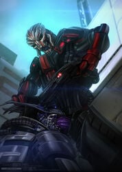 alien anthro cybernetics cyborg forced forced_oral gun machine male mass_effect nihlus_kryik oral oral_penetration penetration penis ranged_weapon saren_arterius sex thick_penis todex turian video_games weapon yaoi