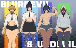 4boys 4femboys abdomen beam_(chainsaw_man) belly belly_button belt belt_buckle big_ass black_underwear blonde-haired_male blonde_hair blue_eyes blue_hair blurdevil booty booty_shorts bored bored_expression boy brown_eyes buff chainsaw_man cigarette closed_legs closed_mouth clothed clothed/nude collar colored_hair denji_(chainsaw_man) dog_collar femboy femboy_focus femboy_only feminine_male feminization fish fishnet_legwear fishnet_stockings flexing flexing_bicep gay hayakawa_aki hood hood_up hoodie jean_shorts jeans knees looking_at_viewer looking_forward male male_only mask masked masked_femboy messy_hair muscular_femboy office_clothing panties pierced_belly_button piercing piercings pink_hair plague_doctor_mask red_underwear rolled_up_shirt rolled_up_sleeves sharp_teeth shirt shirt_lift simple_background smiling smiling_at_viewer spread_legs standing stockings stomach tagme tanned tanned_femboy tanned_male tanned_skin thick thick_ass thick_legs thick_thighs thighhighs thighs tie topknot underwear underwear_only underwear_visible_through_clothing violence_fiend_(chainsaw_man) white_shirt wide_hips wide_thighs yaoi