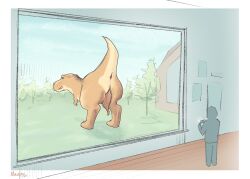 after_transformation anus ass dinosaur duo exhibit feral genitals hi_res human male mammal mulveyyy penis photographer prehistoric_species presenting presenting_anus presenting_hindquarters reptile saurischian scalie size_transformation smile smug species_transformation tail tailbutt theropod thick_tail transformation transformation_by_substance tyrannosaurid tyrannosauroid tyrannosaurus tyrannosaurus_rex vivarium zoo_(facility)