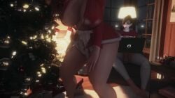 1futa 1girls 3d ameliance_leveilleur animated ass backsack backshots big_ass big_breasts bigger_female breasts christmas christmas_outfit christmas_tree clothes cowgirl_position discarded_clothing doggy_style duskbunnyxiv elezen elf fellatio final_fantasy final_fantasy_xiv futa_on_female futanari implied_oral longer_than_one_minute massive_ass massive_breasts mature_female midlander missionary_position older_female sex shaking_ass shorter_than_two_minutes size_difference smaller_futa smaller_on_bigger sound tagme tattoo teasing tramp_stamp vaginal_penetration video white_hair younger_futa younger_on_older