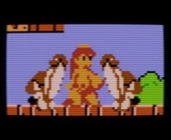 1girls 2boys 2boys1girl 8-bit bimbo cyanu goomba huge_cock imminent_sex mario_(series) penis penis_awe penis_out pixel_art princess princess_peach princess_toadstool slut super_mario_bros. threesome