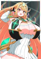 mythra from xenoblade (series) by nymph 0010