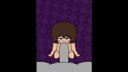 1boy 1girls 2d 2d_animation animated beat_banger big_breasts bj blowjob blowjob_face blush breasts face_fucking galaxy-sarah gigantic_breasts giving_head grey_body latina light-skinned_female oc own_character purple_eyes sarah sarah_(galaxy-sarah) self_insert short_video shorter_than_10_seconds sound sucking_dick sucking_penis sucking_tip tagme titjob tits_out video viewer you