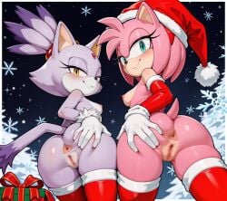 amy rose from christmas by katalystnya