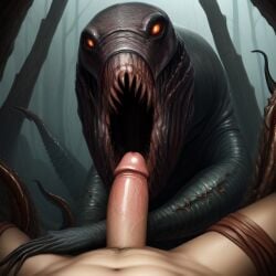 1boy abused_male ai_assisted ai_generated bad_end black_skin chitin cock_hungry demonic demonic_creature devouring_penis doomed doomed_penis erect_penis erection evil fangs feeding_on_penis fellatio fellatio_horror fellatio_reverse_rape feral_monster genital_danger_play giant_monster glans grotesque hell hellish horror horror_fellatio hunting_penis imminent_fellatio imminent_oral imminent_penis_biting imminent_rape in_hell leeches looming male menacing monster_on_male nightmare_creature nightmare_fuel nightmarish no_no_no_no nonconsenting_male nonhuman nooooo oral oral_sex penis penis_abuse penis_consumed penis_eater penis_in_danger penis_in_hell penis_in_mouth penis_predator pov predatory_fellatio preying_on_penis raped_male reverse_forced_oral scary teeth teratophilia terrifying unsettling unwanted_fellatio vulnerable wetnightmare what where_is_your_god_now yellow_eyes