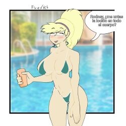 blonde_female blonde_hair firexhit kuco_loud light-skinned_female light_skin pool the_loud_house