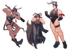 baseball_bat bunnysuits cute_male cute_men gregor_(limbus_company) heathcliff_(limbus_company) limbus_company male_only meursault_(limbus_company) project_moon