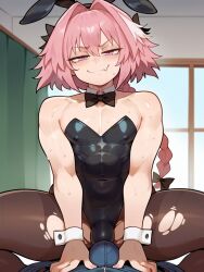 2boys ai_generated astolfo_(fate) big_thighs bunny_boy bunny_ears bunnysuit fate/grand_order fate_(series) femboy gay ginwolf girly huge_thighs large_thighs male thick_thighs thighs trap voluptuous yaoi