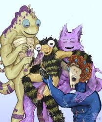 4boys anthro anthro_on_anthro anthromorph artist_upload bara big_blue_bubble big_muscles big_pecs big_penis big_thighs blue_body blue_eyes blue_fur blue_skin boodoo bug cat_ears cat_humanoid chameleon cock cringe cum cum_on_body cum_on_face cum_on_penis cum_on_upper_body cumming cumming_together diphallia diphallism erect erect_penis erection feline fur furry gay gay_handjob gay_male gay_orgy genitals ghazkin ghazt ghazt_(my_singimg_monsters) ghost gradient_penis handjob head_accessory humbug_(my_singing_monsters) insect_humanoid insect_wings insects kazilleon lizard lizard_humanoid lizard_tail male masturbation monster multi_arm multi_genitalia multi_limb multi_penis multiple_boys multiple_males muscles muscular muscular_arms muscular_male my_singing_monsters nipples oiled oiled_body oily one_eye_closed orgy penis plasma self_upload shiny_skin sitting_on_lap sitting_on_penis smaller_male spotted_body spotted_tail squirting sweat sweating sweaty transparent_body transparent_penis two_tone_penis unusual_eyes unusual_genitalia_placement urethral_teasing veiny_cock veiny_penis vineii voodoo wasp wings yaoi yellow_sclera yellow_skin