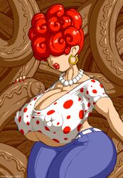 1girls angelauxes cameltoe cleavage curly_hair curvy ed_edd_n_eddy erect_nipples female freckles gigantic_breasts huge_areolae huge_ass huge_breasts kanker_sisters lee_kanker orange_hair puffy_nipples red_hair red_lips short_hair straight_hair thick_lips voluptuous wide_hips