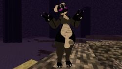 anthro arm_warmers big_penis black_body bottomless clothing dragon ender_dragon erection femboy femboy_only fishnet_armwear fishnets grey_body jean? kobold male male_only minecraft penis purple_eyes scalie shortstack solo solo_male the_end_(minecraft) thighhighs video_games vrchat vrchat_avatar