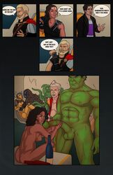 2girls 4boys alien asgardian bruce_banner chris_hemsworth dark-skinned_female dark_skin elmrtev female grand_master grandmaster_(marvel) green-skinned_male green_skin hulk hulk_(series) human interspecies light-skinned_male light_skin male mark_ruffalo marvel marvel_cinematic_universe marvel_comics multiple_boys orgy sex shuma-gorath shuma_gorath straight tentacle_monster tessa_thompson thor:_ragnarok thor_(marvel) thor_(series) valkyrie_(marvel) yellow-skinned_female yellow_skin