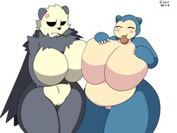 female snorlax from nintendo by iggy-bomb