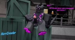 3d big_penis erection feet gay gootraxian kaiju_paradise murrcrawler muscular muscular_male nightcrawler_(kaiju_paradise) nipples paws penis roblox roblox_game robloxian speech text thick_thighs