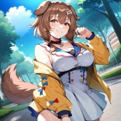 1girls ai_generated alternate_breast_size big_breasts bostin breasts busty curvaceous curvy curvy_body curvy_female curvy_figure female hololive inugami_korone large_breasts thick_thighs thighs venus_body virtual_youtuber voluptuous