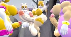 3d 3d_(artwork) 3d_model 4futas amy_rose anthro ass bat big_ass big_balls big_breasts big_penis bra bracelet breasts cleavage cream_the_rabbit erection furry futa_only futanari gloves hedgehog huge_ass huge_balls huge_breasts huge_cock hyper_penis lagomorph large_balls large_breasts large_penis lingerie massive_penis milf mother_and_daughter nipples older_female partially_clothed penises_touching rabbit rouge_the_bat sonic_(series) thick_thighs vanilla_the_rabbit veiny_penis waving wide_hips