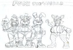 aged_up animatronic animatronic_female animatronics bear_girl big_breasts bonnie_(fnaf) bonnie_the_bunny breasts bunny_girl captainhornybotld chica_(fnaf) chicken_girl cupcake_(fnaf) five_nights_at_freddy's five_nights_at_freddy's_world fnaf fox_girl foxy_(fnaf) foxy_the_pirate_fox freddy_(fnaf) freddy_fazbear looking_at_viewer nipple_bulge robot robot_girl robot_humanoid rule_63 shortstack tag_me tagme