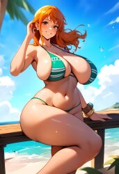 ai_due ai_generated curvy female female_only huge_ass huge_breasts nami nami_(one_piece) one_piece tagme thick_thighs voluptuous_female wide_hips