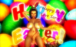 1futa 3d background balls big_breasts breasts bunny_ears chocolate closed_eyes cybercole360 easter easter_basket easter_eggs erect erect_penis erection eyebrows eyelashes eyes feet futa_only futanari headband huge_cock human human_only intersex kneeling large_breasts legs lips lipstick naked nipples nude nude_female penis posing purple_hair render short_hair solo soria text xnalara xps