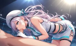 ai_generated blowjob d4dj izumo_saki white_hair