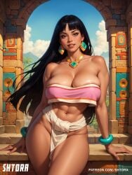 ai_generated big_breasts breasts chel dark-skinned_female dark_skin huge_breasts large_breasts shtora the_road_to_el_dorado thick_thighs wide_hips