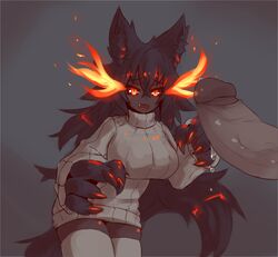 hellhound (monster girl encyclopedia) from monster girl encyclopedia by sub-res