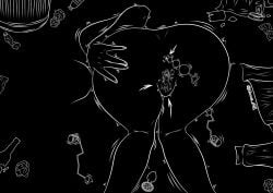 anal_beads female headless human marie_korbel nomus_hl nude nude_female sketch skullgirls video_games