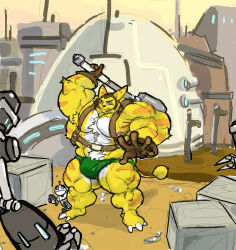 2009 bara bulge clank_(ratchet_and_clank) furry gay male male_only muscular nipples ratchet_(ratchet_and_clank) ratchet_and_clank stagor55 video_games wrench