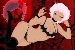 vampire_girl blood_on_face guro vampire langerie bats