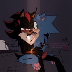 2boys adrool_string amy_rose anger_vein ass_grab assjob bite_mark bite_mark_on_breast bite_mark_on_ear bite_marks black_fur blue_fur caught_in_the_act chest_tuft cuckquean dripping_precum ear_blush ears_back erect_tail green_eyes hand_on_ass holding_ass interrupted interrupted_sex lidded_eyes meamyx netorare ntr offscreen_character offscreen_female pawpads paws penis red_eyes shadow_the_hedgehog sitting_on_lap sitting_on_penis sonadow sonic_(series) sonic_the_hedgehog sonic_the_hedgehog_(series) walking_in_on yaoi
