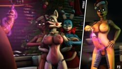 3d animatronic anthro balls breasts canine christmas dickgirl erection female five_nights_at_freddy's five_nights_at_freddy's_2 gift golden_freddy_(fnaf) group hair hat holidays humanoid_penis intersex lagomorph machine magic mammal mangle_(fnaf) nipples nude open_mouth penis rabbit robot santa_hat sfrogue smile source_filmmaker tongue toy_bonnie_(fnaf) toy_freddy_(fnaf) tree video_games