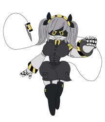 big_ass_(female) big_breasts big_butt boobs clenched_teeth curvy_female curvy_figure evil evil_eyes evil_face evil_female evil_smile female female_focus female_only glitch_productions j_(murder_drones) murder_drones robin2024_(artist) white_hair white_hair_female white_hairband