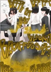 1girl 1girls ass ass_focus big_ass black_hair black_shorts blonde_female blonde_male boy boys brap brother brother_and_sister butt comic comic_page conversation dialogue fart fart_cloud fart_everywhere farting farts female femdom game gasbox girl hair hands_on_face hoodie huge_ass huge_butt huge_thighs jean_shorts jeans kemonomimi light-skinned_female light-skinned_male light_skin male playing shiny shiny_clothes short_hair sister sleeping smelly speech_bubble sweat sweatdrop sweating sweaty sweaty_body text thighs thighs_bigger_than_head white_clothes white_clothing yakbang