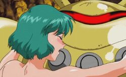 00s after_sex animated bad_end blush corpse_fuck death dropping electrocution girl_f_(viper) green_hair male/female robot sogna straight thunder_bot viper_(series) viper_rsr