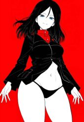 2d artist_request nonna_(girls_und_panzer) girls_und_panzer female female_only 1girl panties underwear down_angle looking_at_viewer thighs