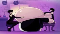 1boy 1girls 2d 2d_animation ambiguous_prey animated animation belch belching belly belly_overhang belly_rub belly_rubbing belly_rubs big_belly big_breasts breasts burping face_imprint female_pred huge_belly huge_boobs huge_breasts kan_sais leshawk light-skinned_female light-skinned_male light_skin male_prey master_and_apprentice master_and_student milf milf_pred original original_character original_characters rubbing rubbing_belly stirrup_legwear tagme video vore vore_belly witch