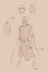 1boy belt cape character_name character_profile character_sheet club_shaped_penis concept_art exposed_penis front_view functionally_nude hanging_penis huge_cock hyper_penis inguinal_ligament long_penis male male_only mantle mask model_sheet monochrome mostly_nude navel_line penis penis_to_the_knees reference_image reference_sheet ring shiin simon_phatcok sketch skimpy socks solo standing superhero swinging_penis tactical_nudity the_rod thick_penis topless unconvincing_armor utility_belt velvet_city_(shiin)