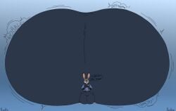 2026 anthro artist_name badge beeblimp belt belt_pouch big_butt big_clitoris big_vulva black_belt black_clothing black_ear_tips black_eyebrows black_fingerless_gloves black_footwear black_gloves black_handwear black_mouth black_topwear black_vest blue_background blue_bottomwear blue_clothing blue_pants blue_shirt blue_topwear blush bottomwear buckteeth butt camel_toe clitoris clitoris_outline clothing colored colossal_pussy dialogue digital_media_(artwork) dipstick_ears disney ear_markings english_text eyebrows eyelashes female fingerless_gloves flat_colors footwear front_view genitals gloves grey_body grey_ears hand_on_hip hand_on_own_hip handwear hi_res huge_butt huge_clitoris hyper hyper_butt hyper_clitoris hyper_genitalia hyper_pussy hyper_vulva judy_hopps lagomorph leporid looking_at_viewer mammal motion_lines multicolored_ears open_mouth open_smile pants pink_inner_ear pink_nose pink_tongue police police_uniform purple_eyes pussy_bigger_than_body pussy_bigger_than_head rabbit reathe shirt simple_background smile smiling_at_viewer solo speech_bubble talking_to_viewer teeth text tight_clothing tongue topwear uniform vest vulva zootopia