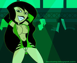 busty deathpulse disney female_focus kim_possible low-angle_view party pussy rave rave_outfit shego tagme upskirt