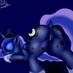 anus ass equine female feral friendship_is_magic hi_res horn mammal my_little_pony paulpeopless princess_luna_(mlp) pussy solo unicorn