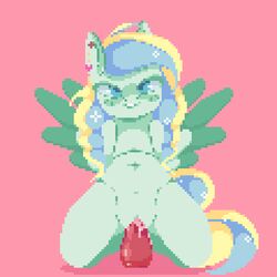 2018 animated blush digital_media_(artwork) equine female feral friendship_is_magic fur hair mammal my_little_pony penetration pixel_art pussy simple_background solo stockingshot56