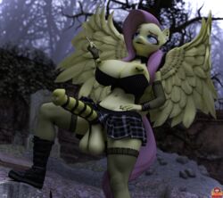 1futa 2018 3d animal_genitalia animal_penis anthro areolae balls balls_under_clothes boots bottomless_skirt breasts cigarette clothing curvy ear_piercing equine equine_penis erect_nipples erection erection_under_clothes erection_under_skirt eyelashes feathered_wings feathers fishnet fluttershy_(mlp) forsaken_(artist) friendship_is_magic furry futa_only futa_sans_pussy futanari futashy gloves goth hair hi_res horsecock huge_balls huge_breasts hyper hyper_penis intersex large_areolae large_nipples legwear mammal my_little_pony navel nipple_piercing nipples outside pegasus penis penis_out penis_under_clothes penis_under_skirt piercing skirt skirt_lift solo solo_futa straight_hair wings