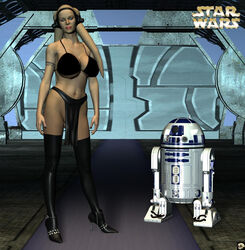 1girls 3d alien alien_girl astromech_droid bald bare_shoulders big_breasts bikini bikini_top black_footwear black_legwear black_stockings boots busty cleavage curvy detailed_background droid english_text eyelashes female gray_eyes headgear high_heels hourglass_figure humanoid indoors inside legwear loincloth looking_at_viewer mammal midriff nail_polish original_character pose posing r2-d2 robot room shadow shiny shiny_skin solo standing star_wars stockings text twi'lek underboob voluptuous wide_hips xskullheadx