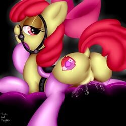 anus apple_bloom_(mlp) ass digital_media_(artwork) earth_pony equine female feral friendship_is_magic hi_res horse mammal my_little_pony paulpeopless pony pussy pussy_juice solo wet