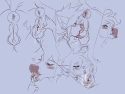 anthro_on_feral anus big_lips blush canine cunnilingus ear_piercing equine female female_feral feral heart horse julia lips mammal mouthplay oral orgasm piercing pussy pussy_juice saliva sex size_difference sketch ungulatr vaginal_penetration wolf yuri