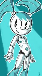 android casual digital_media_(artwork) female jenny_wakeman machine my_life_as_a_teenage_robot n3f nickelodeon nipples nude pussy robot screw_nipples simple_background smile smooth_skin solo xj-9