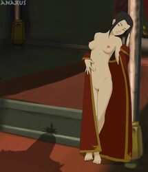 anaxus avatar_the_last_airbender azula breasts clothing father_and_daughter fire_nation imminent_incest imminent_sex implied_incest looking_away medium_breasts nickelodeon no_makeup nude offscreen_male ozai partially_clothed pussy sideboob small_breasts undressing