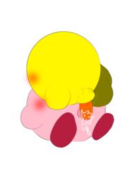 balls big_balls blush keeby kirby kirby_(series) male nintendo penis simple_background video_games