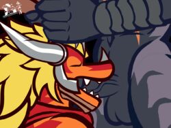 animated balls batzz_(buddyfight) clothed clothing dragon drum_(buddyfight) fellatio forced forced_oral future_card_buddyfight male oral partially_clothed scalie scar sex ventkazemaru yaoi