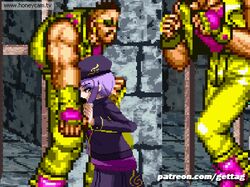 animated fellatio female m.u.g.e.n oral patreon prison purple purple_hair